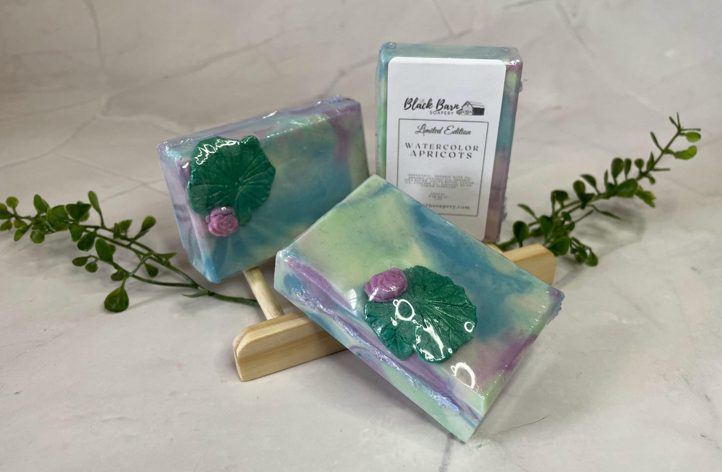 Handmade Lavender Apricot Artisan Soap - 4oz Bar