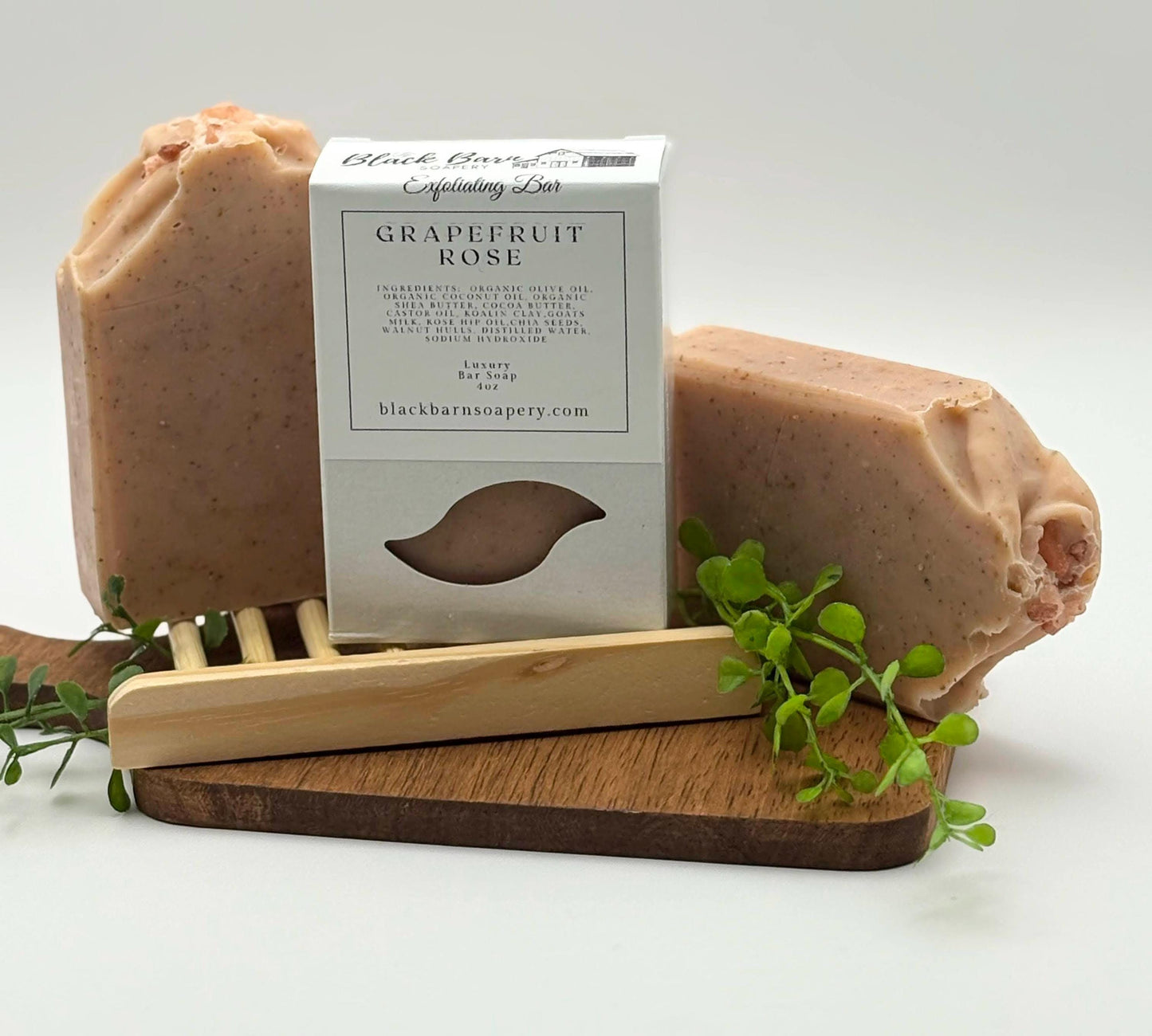 Grapefruit & Rose - Goats Milk Exfoliation Bar Handmade Artisan Soap