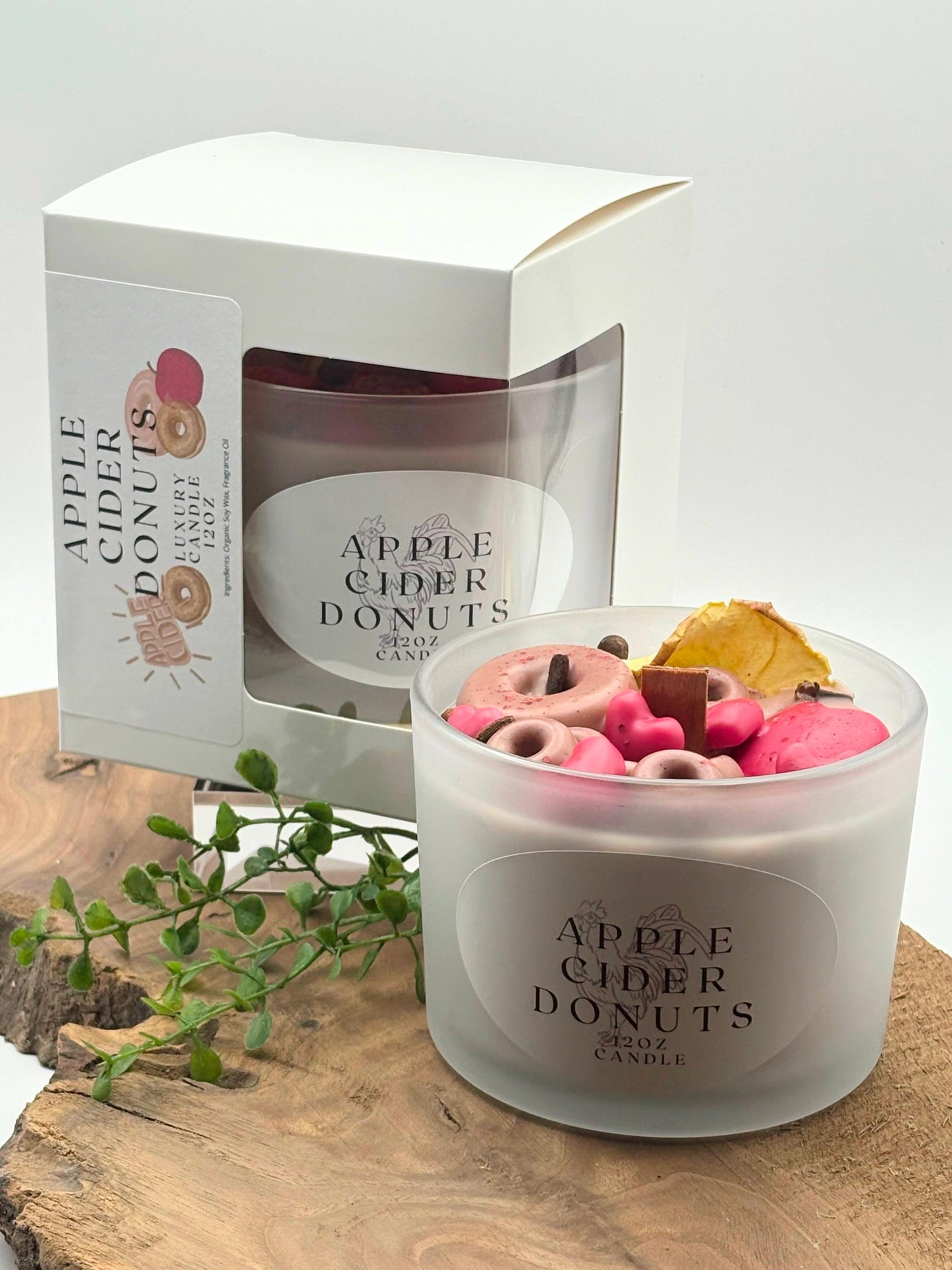 Apple Cider Donuts - 12 oz Wood wick Candle
