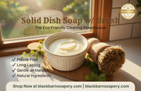 Solid Dish Soap Bar w/ Brush- Handmade Artisan Soap