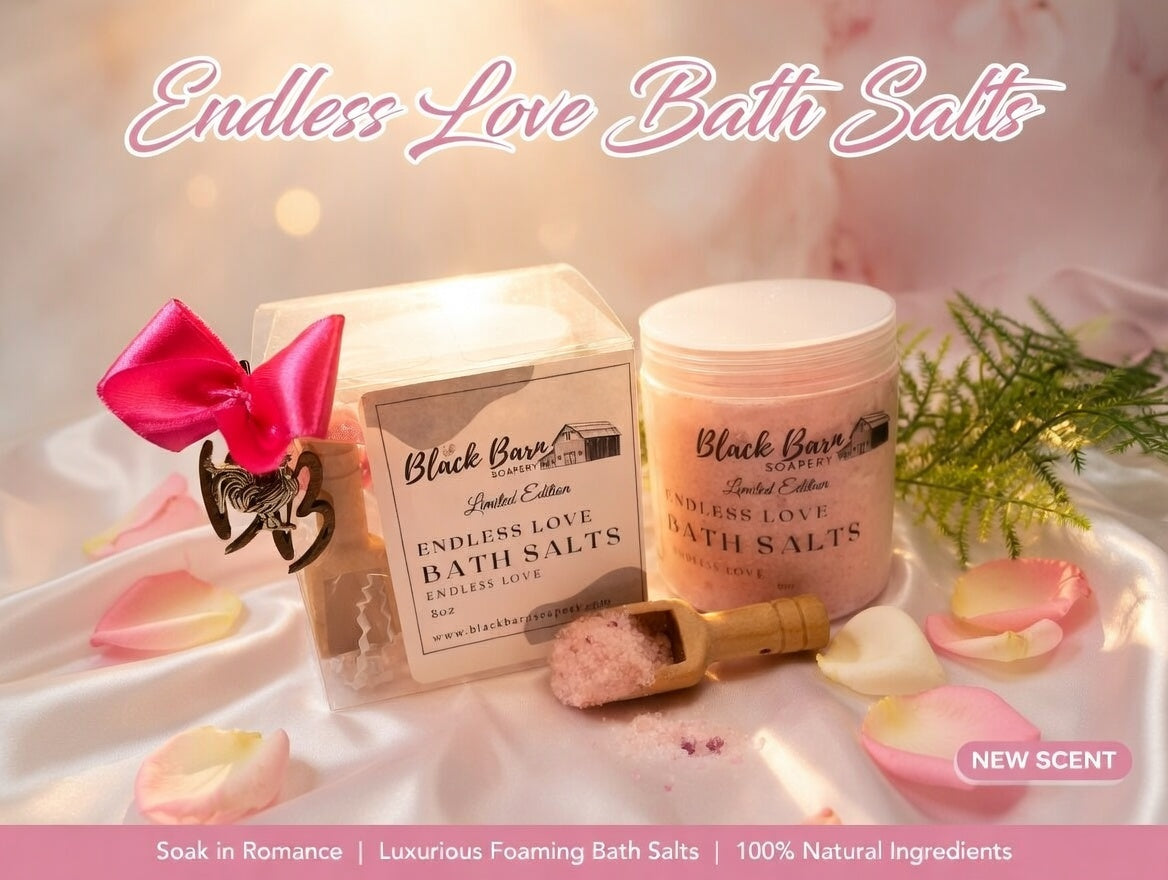 Endless Love Foaming Bath Salts: Apple Rose Jasmine Scent (8oz)