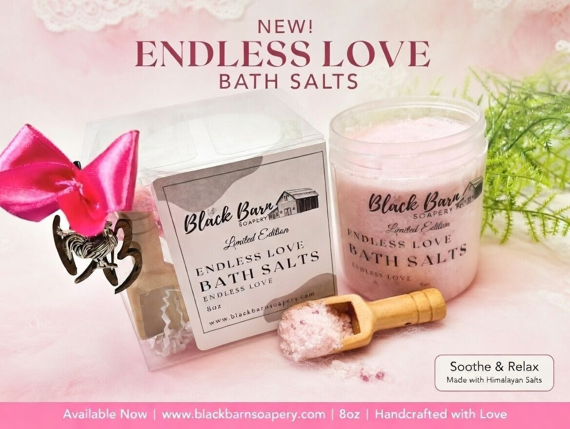 Endless Love Foaming Bath Salts: Apple Rose Jasmine Scent (8oz)