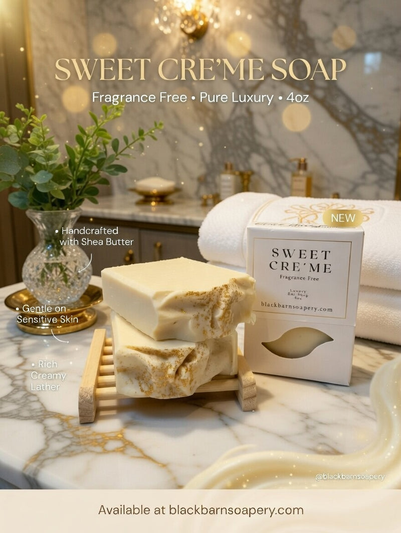 Sweet Cre'me Fragrance-Free - Handmade Artisan Soap