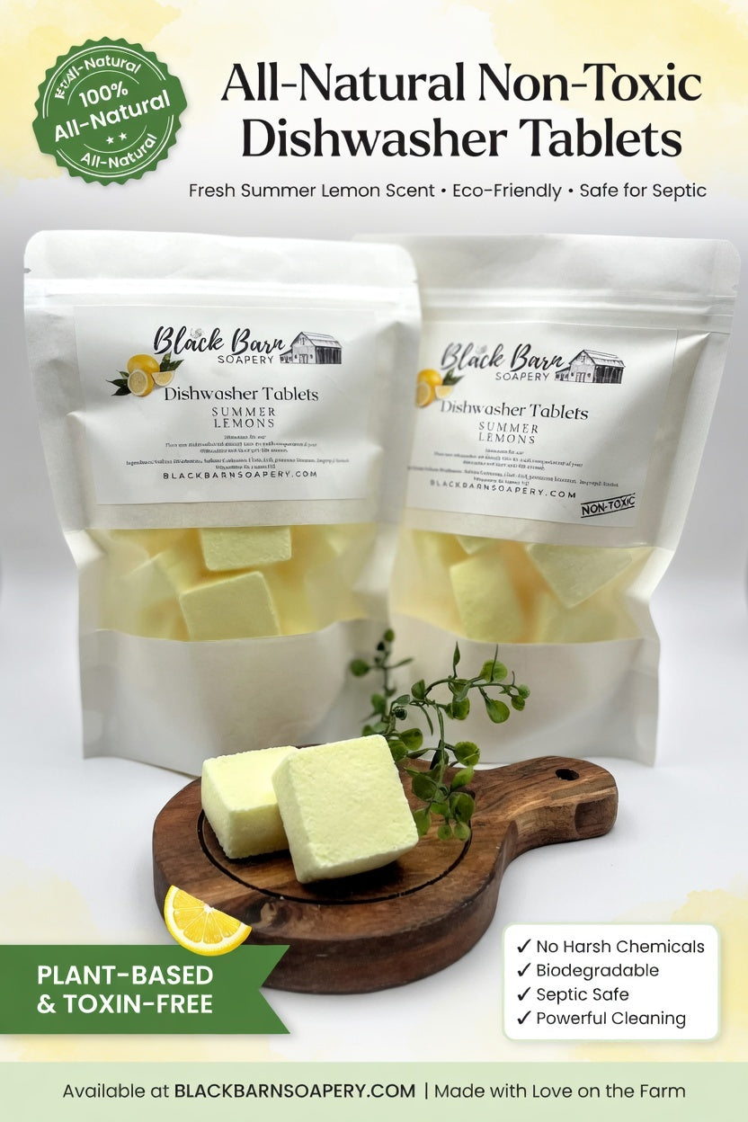 Dishwasher Tablets - Summer Lemon - All Natural, Non-Toxic, Safe