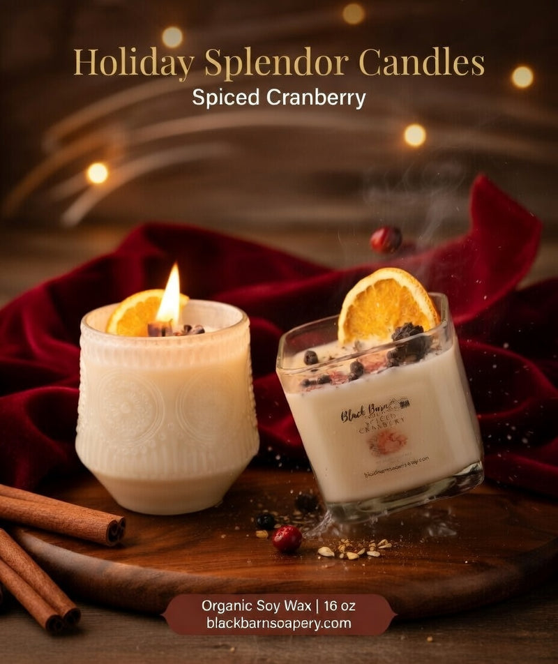 Spiced Cranberry  -  12 oz Wood wick Candle