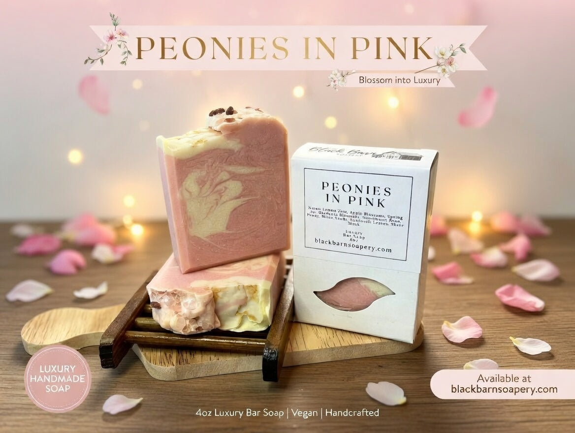 Peonies in Pink- Handmade Artisan Soap