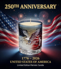 Celebrate 250th Anniversary Candle | 10oz Limited Edition Patriotic Keepsake
