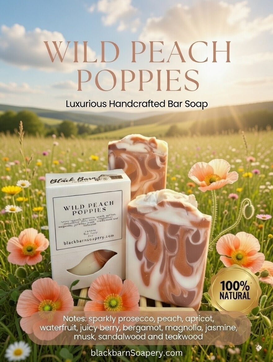 Wild Peach Poppies - Handmade Artisan Soap