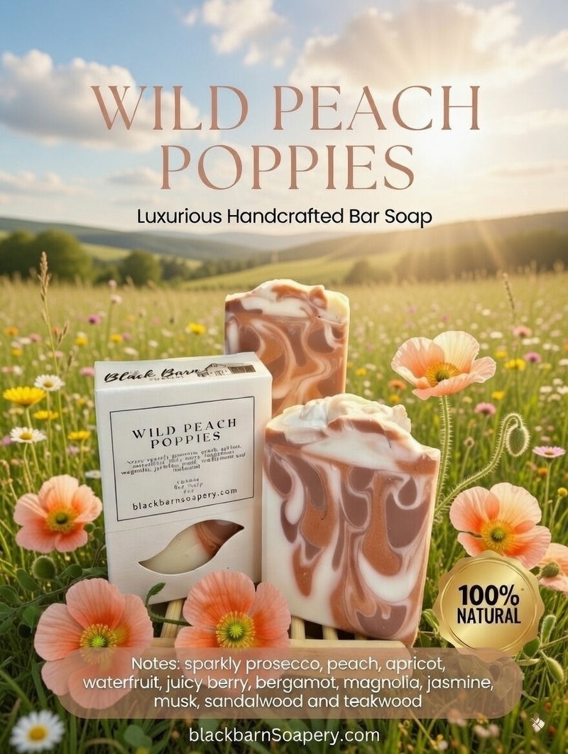 Wild Peach Poppies - Handmade Artisan Soap