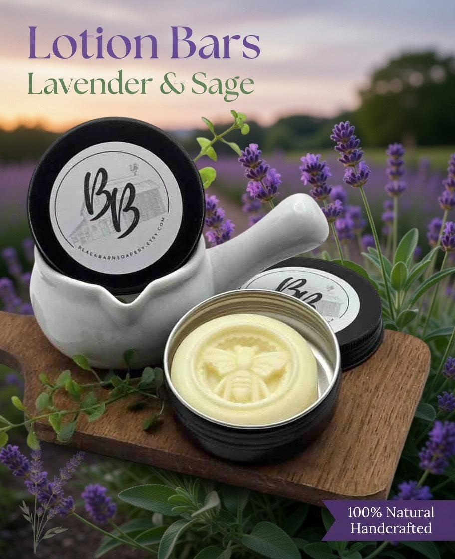 Lavender & Sage - Scented All Natural - Lotion Bar