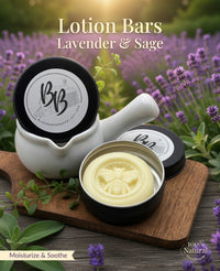 Lavender & Sage - Scented All Natural - Lotion Bar