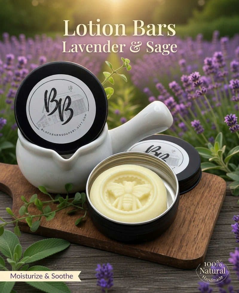 Lavender & Sage - Scented All Natural - Lotion Bar