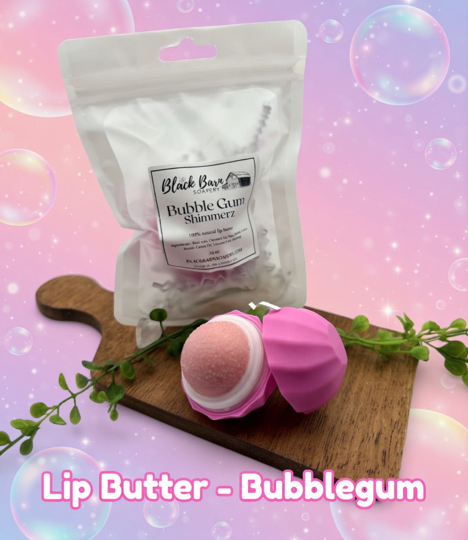 Bubble Gum Shimmerz - Beeswax Lip Butter