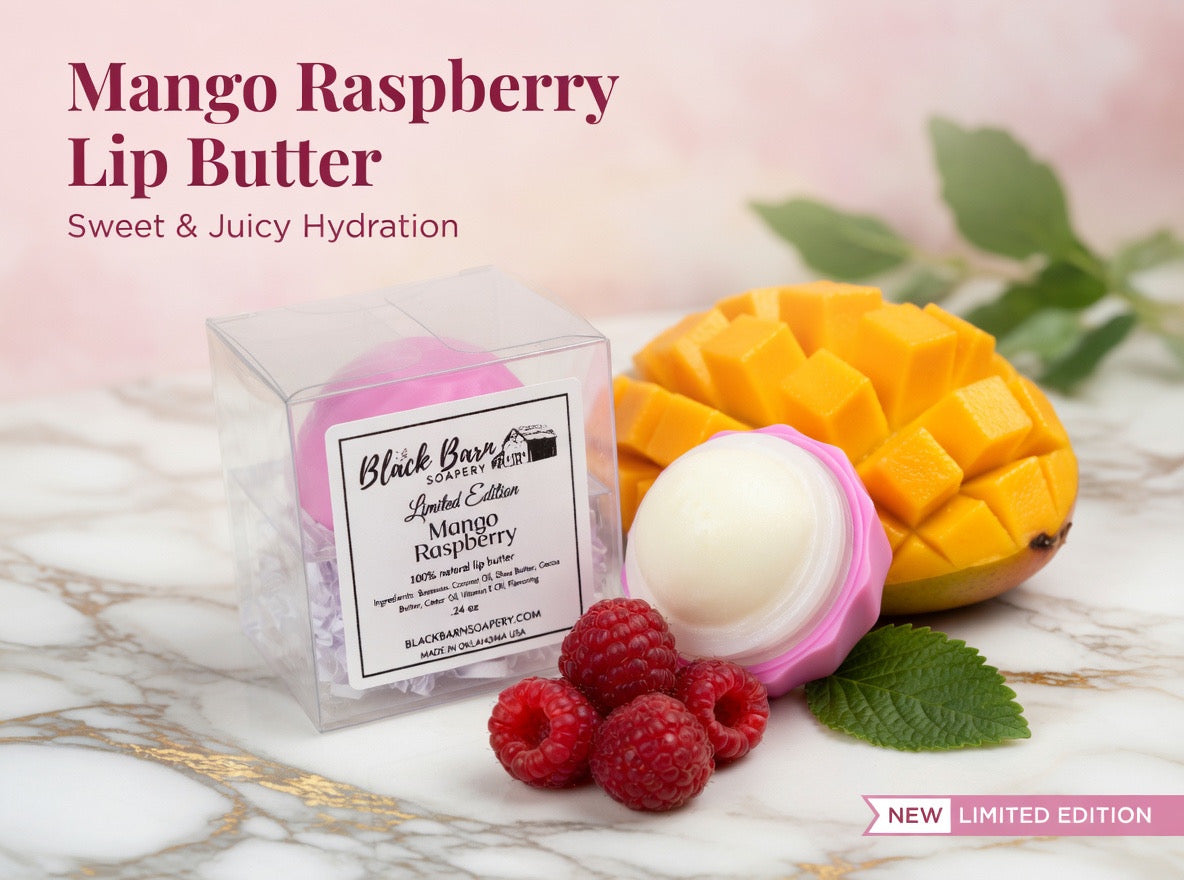Mango - Raspberry - Beeswax Lip Butter