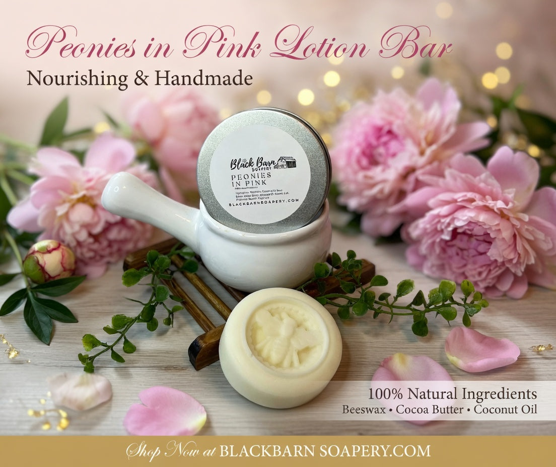 Peonies in Pink - Limited Edition All Natural - 2oz Lotion Bar