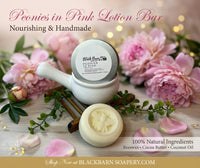 Peonies in Pink - Limited Edition All Natural - 2oz Lotion Bar