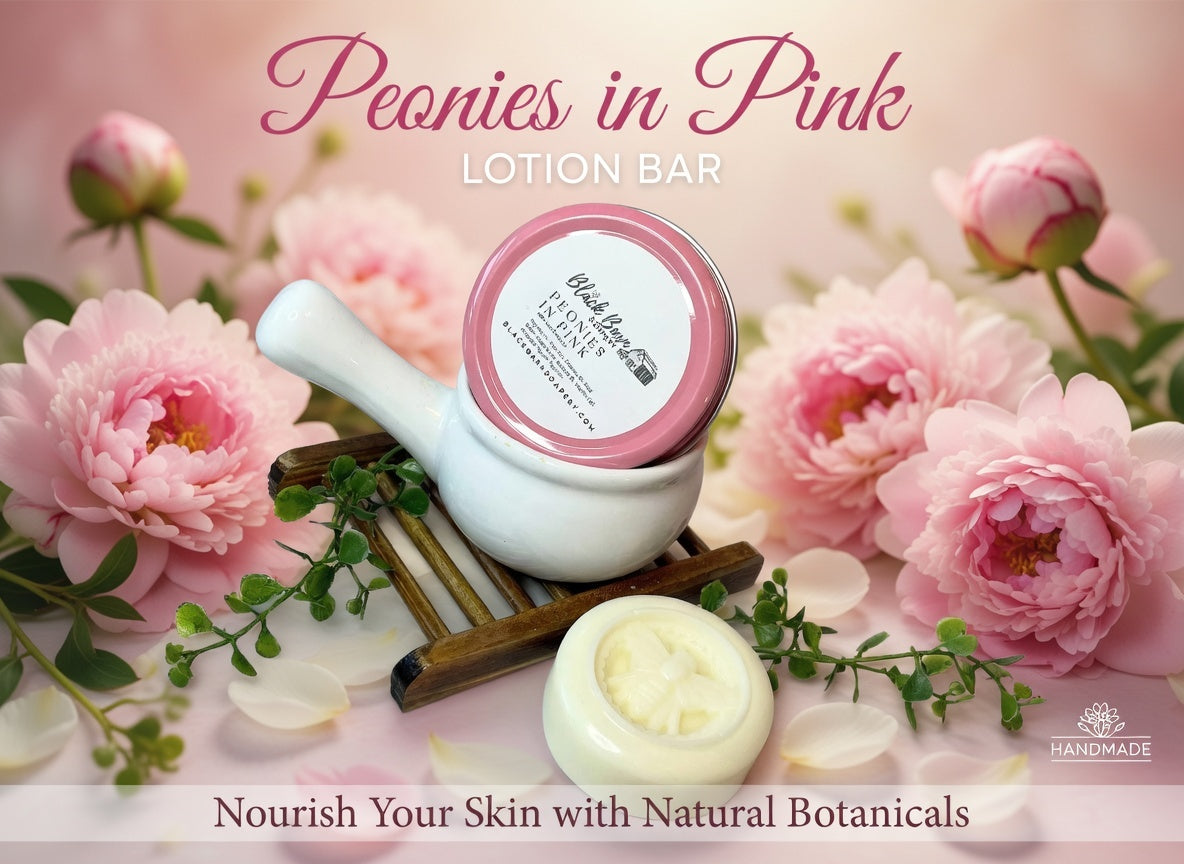 Peonies in Pink - Limited Edition All Natural - 2oz Lotion Bar