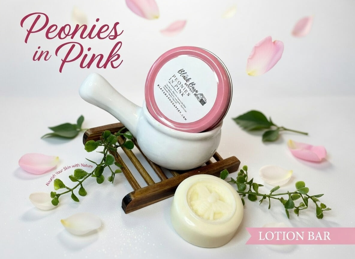 Peonies in Pink - Limited Edition All Natural - 2oz Lotion Bar
