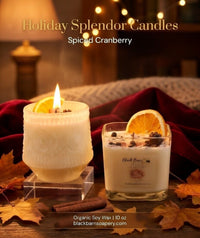 Spiced Cranberry  -  12 oz Wood wick Candle
