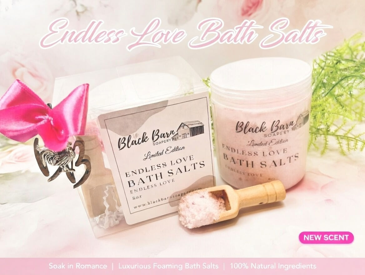 Endless Love Foaming Bath Salts: Apple Rose Jasmine Scent (8oz)