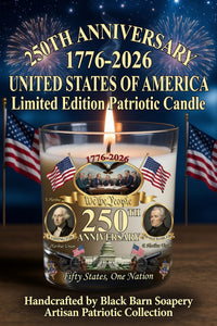 Celebrate 250th Anniversary Candle | 10oz Limited Edition Patriotic Keepsake