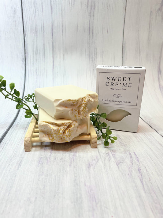 Sweet Cre'me Fragrance-Free - Handmade Artisan Soap