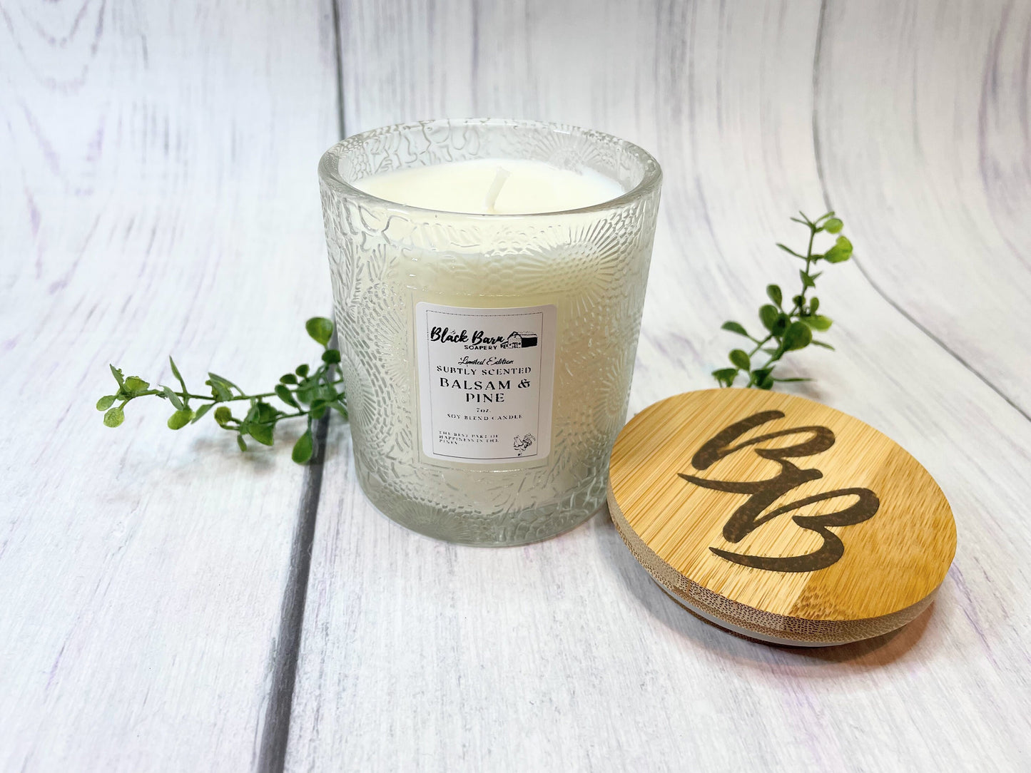 Balsam & Pine - Limited Edition - Subtly Scented 7oz Jar Candle w/ Bambo lid
