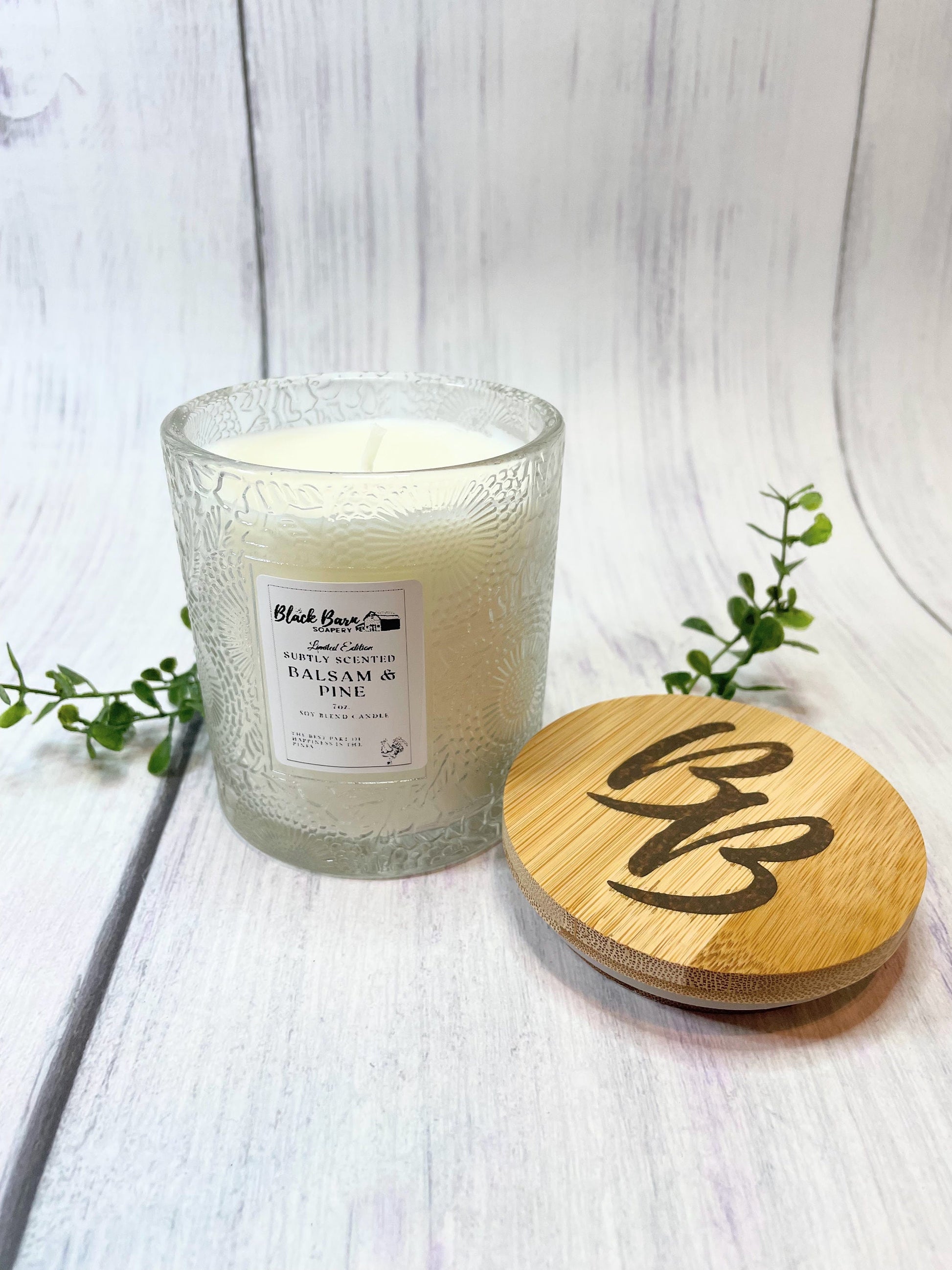 Balsam & Pine - Limited Edition - Subtly Scented 7oz Jar Candle w/ Bambo lid