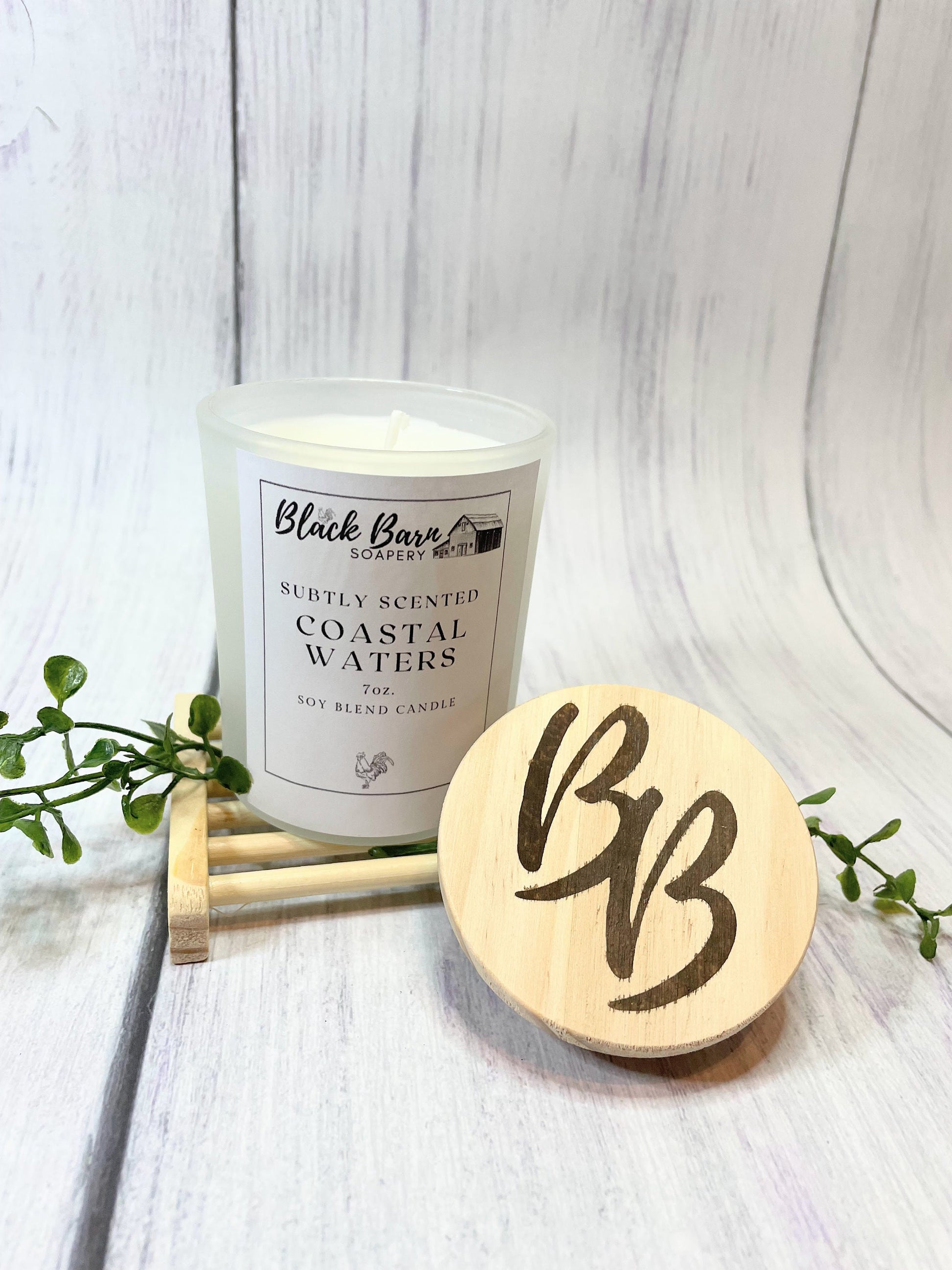 Coastal Waters - Subtly Scented 7oz Jar Candle w/ Bambo lid