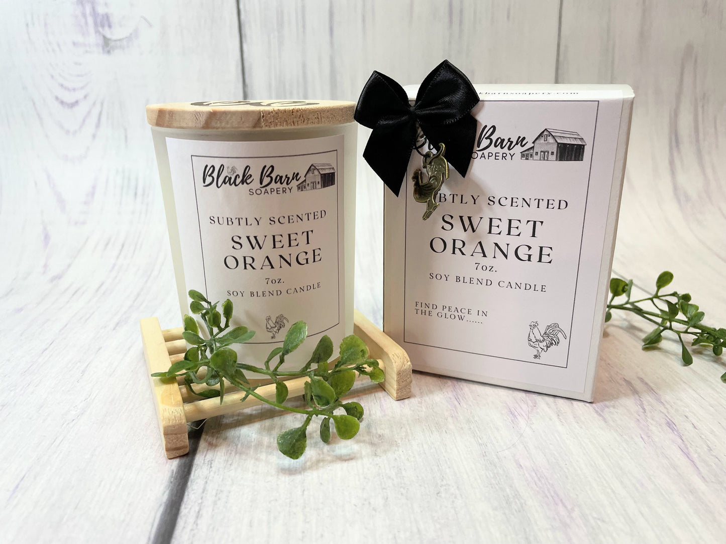 Sweet Orange & Vanilla - Subtly Scented 7oz Jar Candle w/ Bambo lid