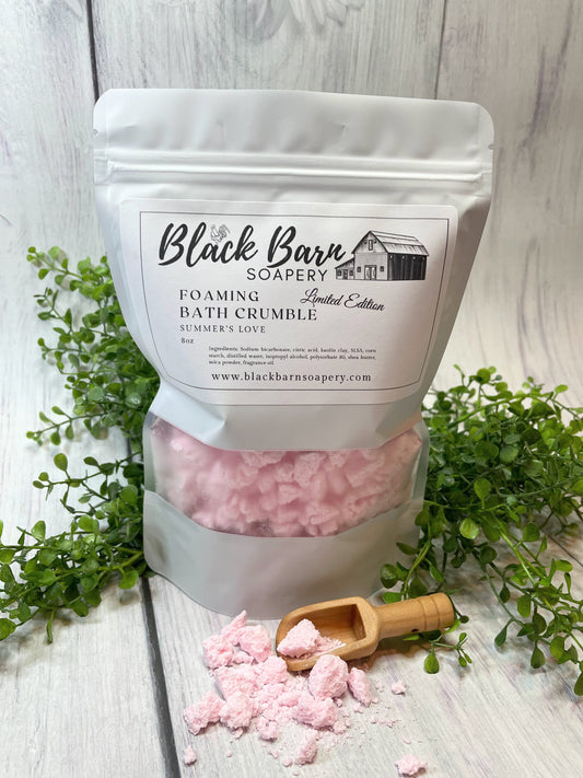 Summer's Love Foaming Bath Crumble: Fruity Romantic Scent