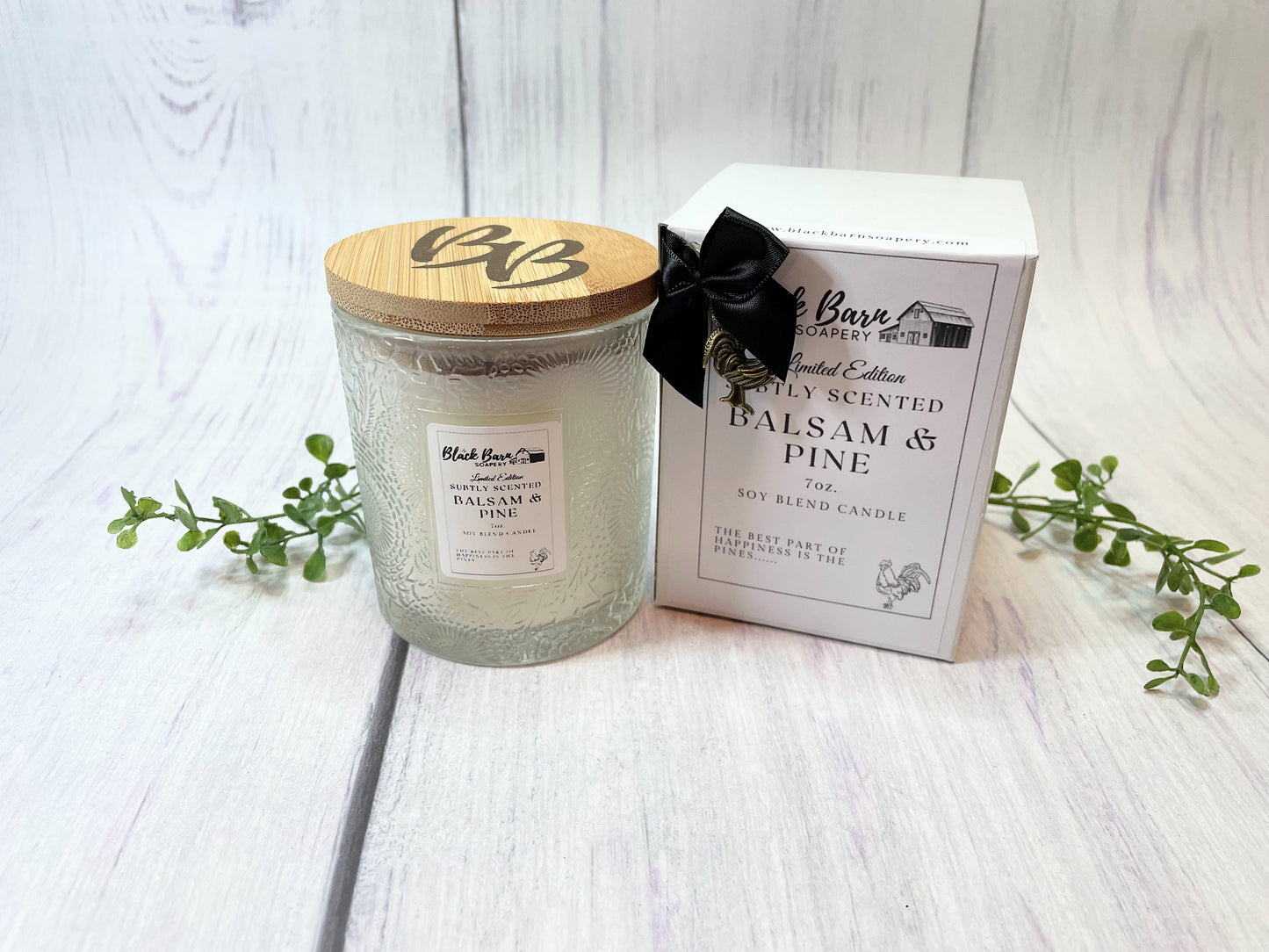 Balsam & Pine - Limited Edition - Subtly Scented 7oz Jar Candle w/ Bambo lid