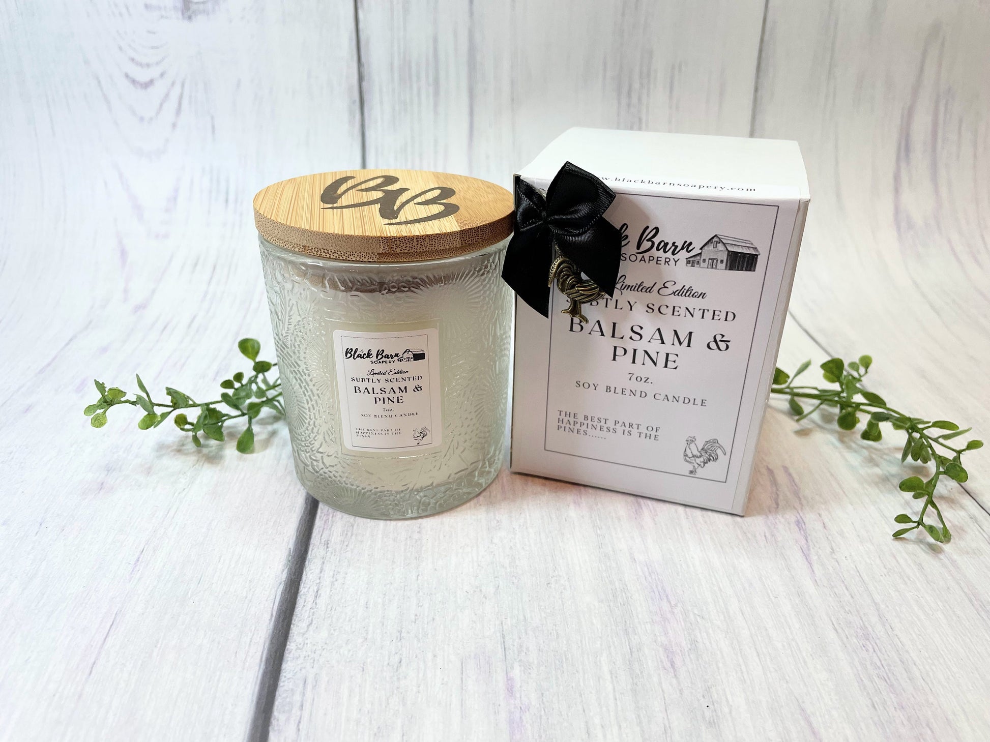 Balsam & Pine - Limited Edition - Subtly Scented 7oz Jar Candle w/ Bambo lid