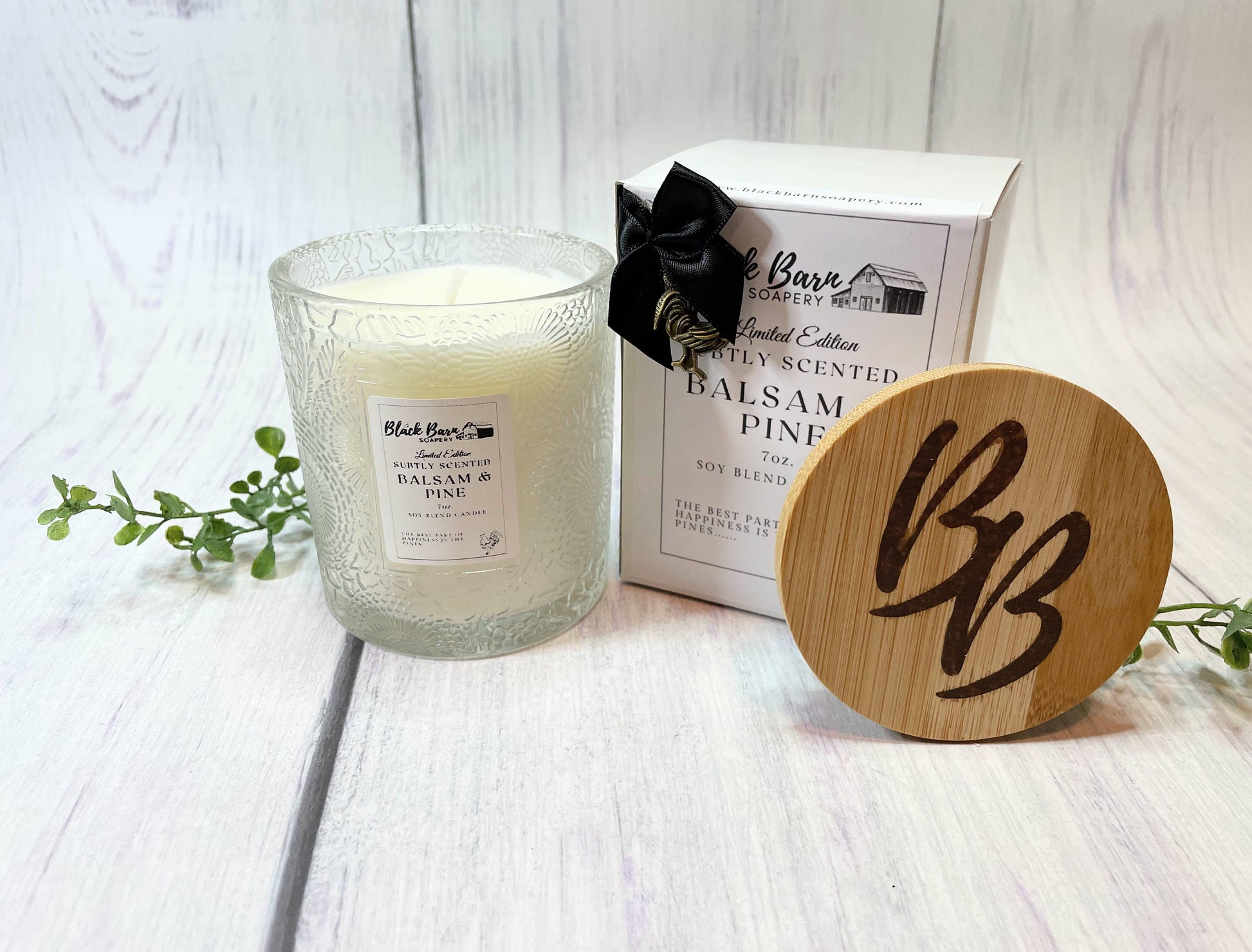 Balsam & Pine - Limited Edition - Subtly Scented 7oz Jar Candle w/ Bambo lid