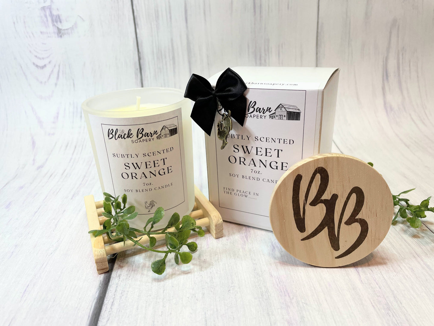 Sweet Orange & Vanilla - Subtly Scented 7oz Jar Candle w/ Bambo lid