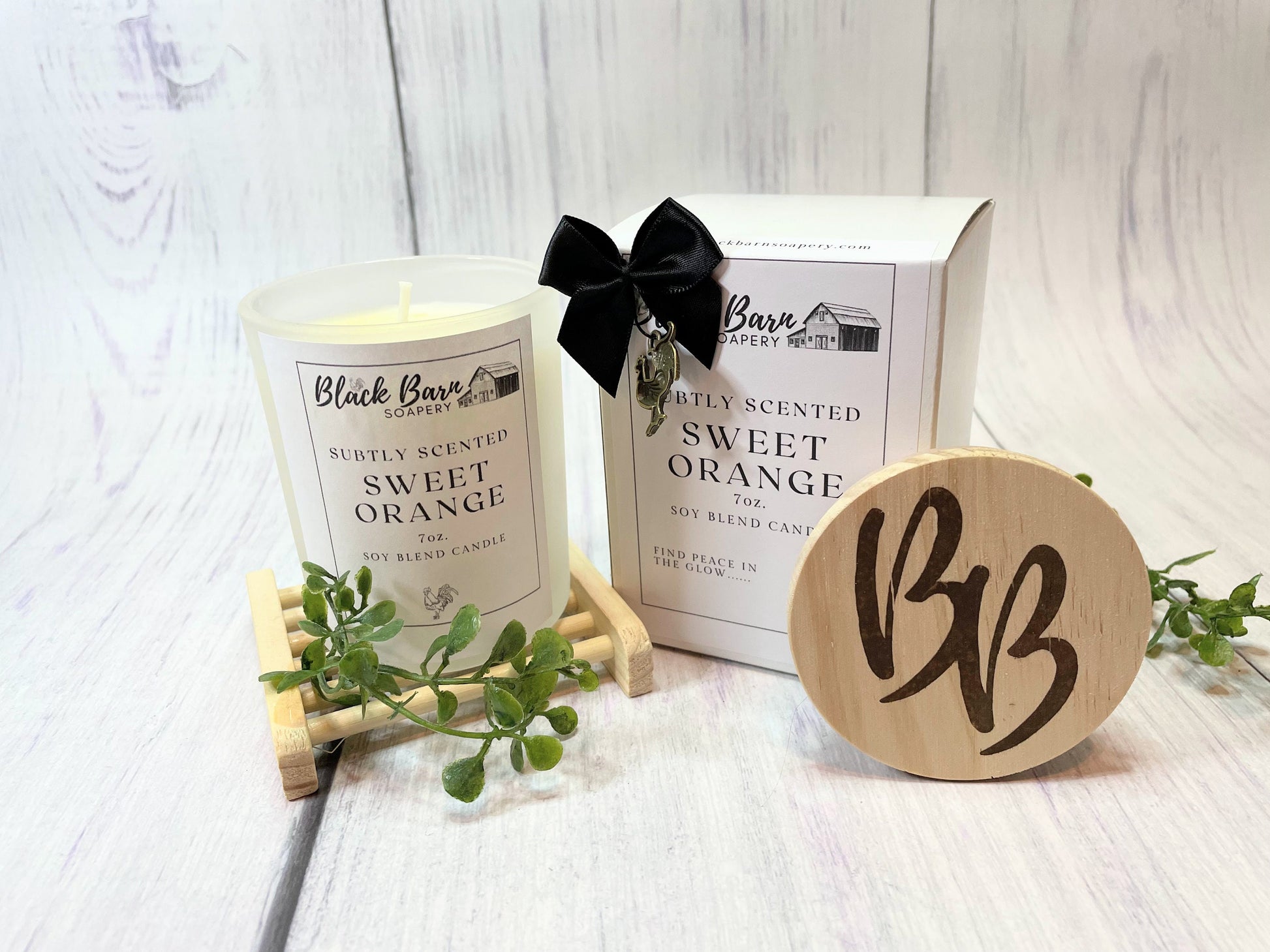 Sweet Orange & Vanilla - Subtly Scented 7oz Jar Candle w/ Bambo lid