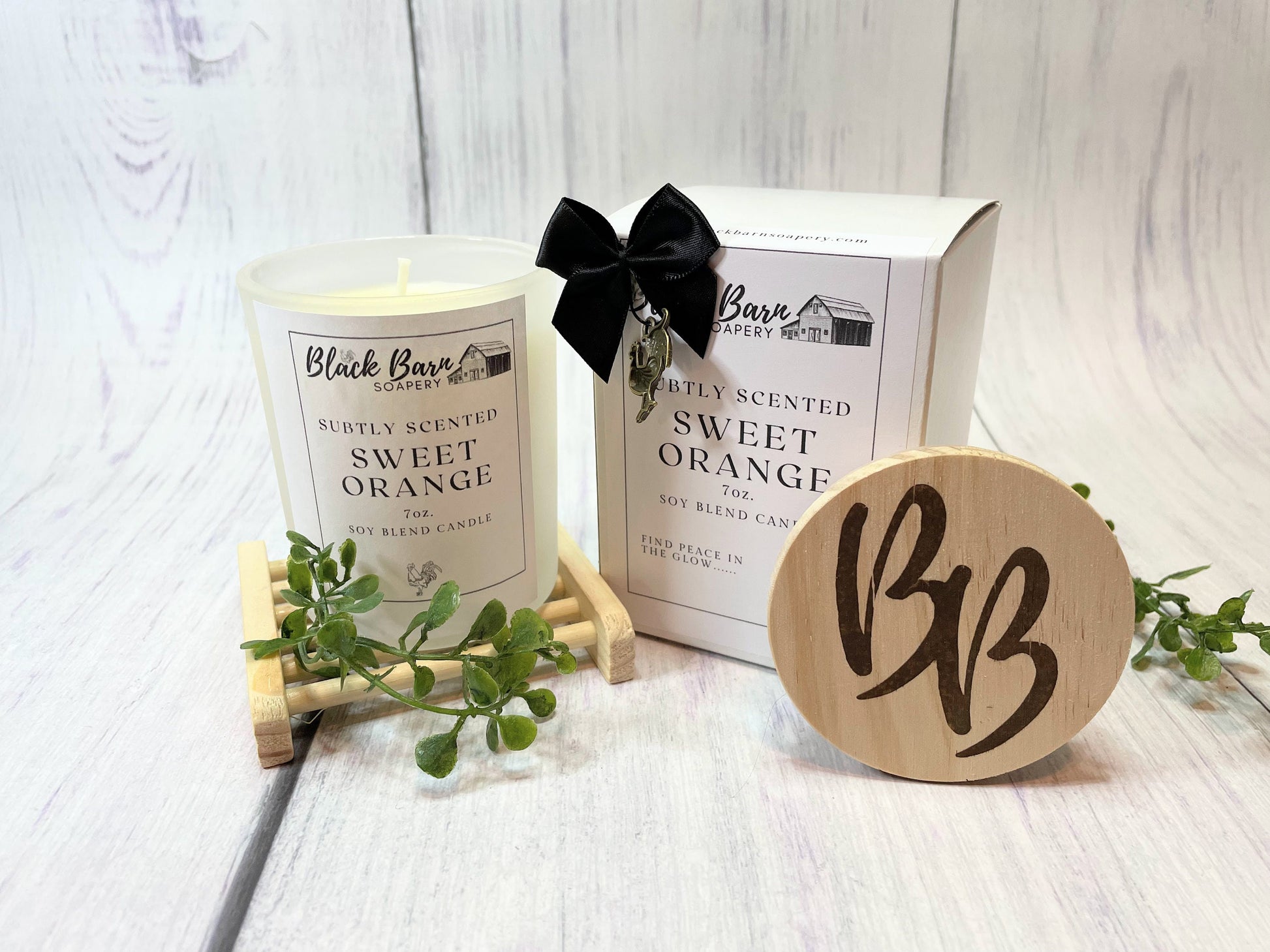 Sweet Orange & Vanilla - Subtly Scented 7oz Jar Candle w/ Bambo lid