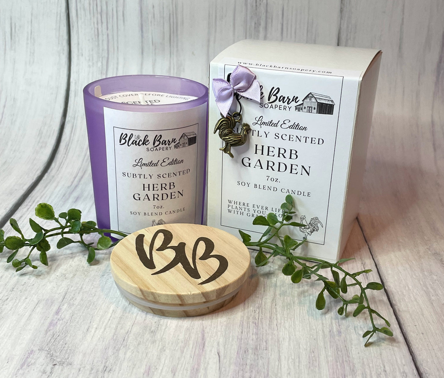 Herb Garden - Subtly Scented 7oz Jar Candle w/ Bambo lid