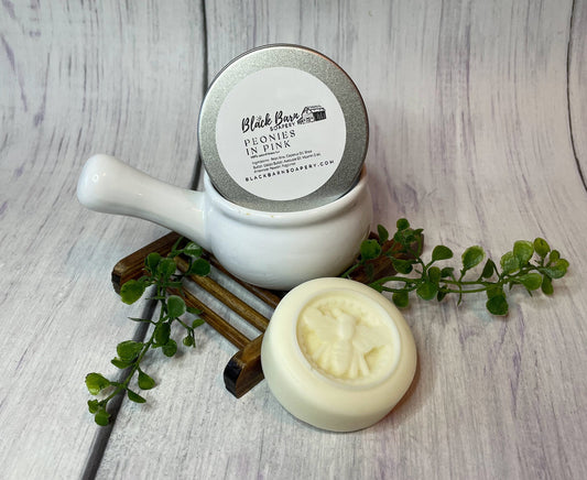 Peonies in Pink - Limited Edition All Natural - 2oz Lotion Bar