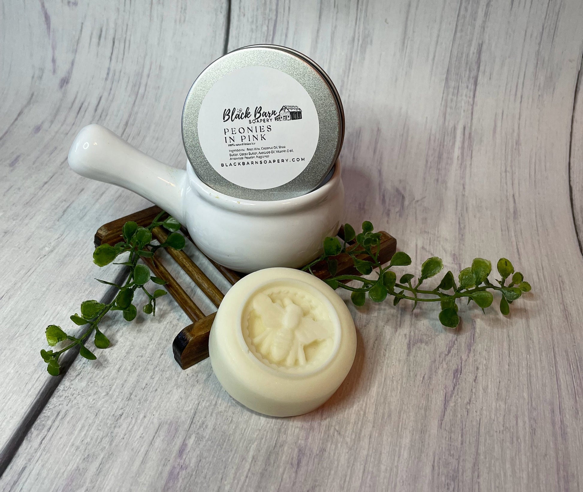 Peonies in Pink - Limited Edition All Natural - 2oz Lotion Bar