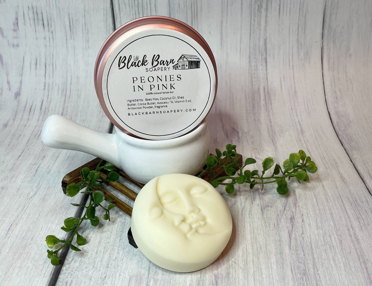 Peonies in Pink - Limited Edition All Natural - 3oz Lotion Bar