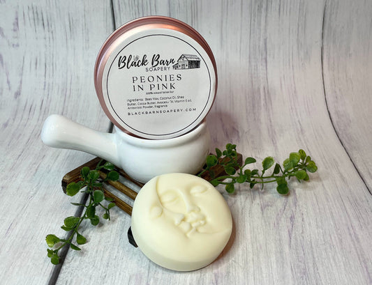 Peonies in Pink - Limited Edition All Natural - 3oz Lotion Bar