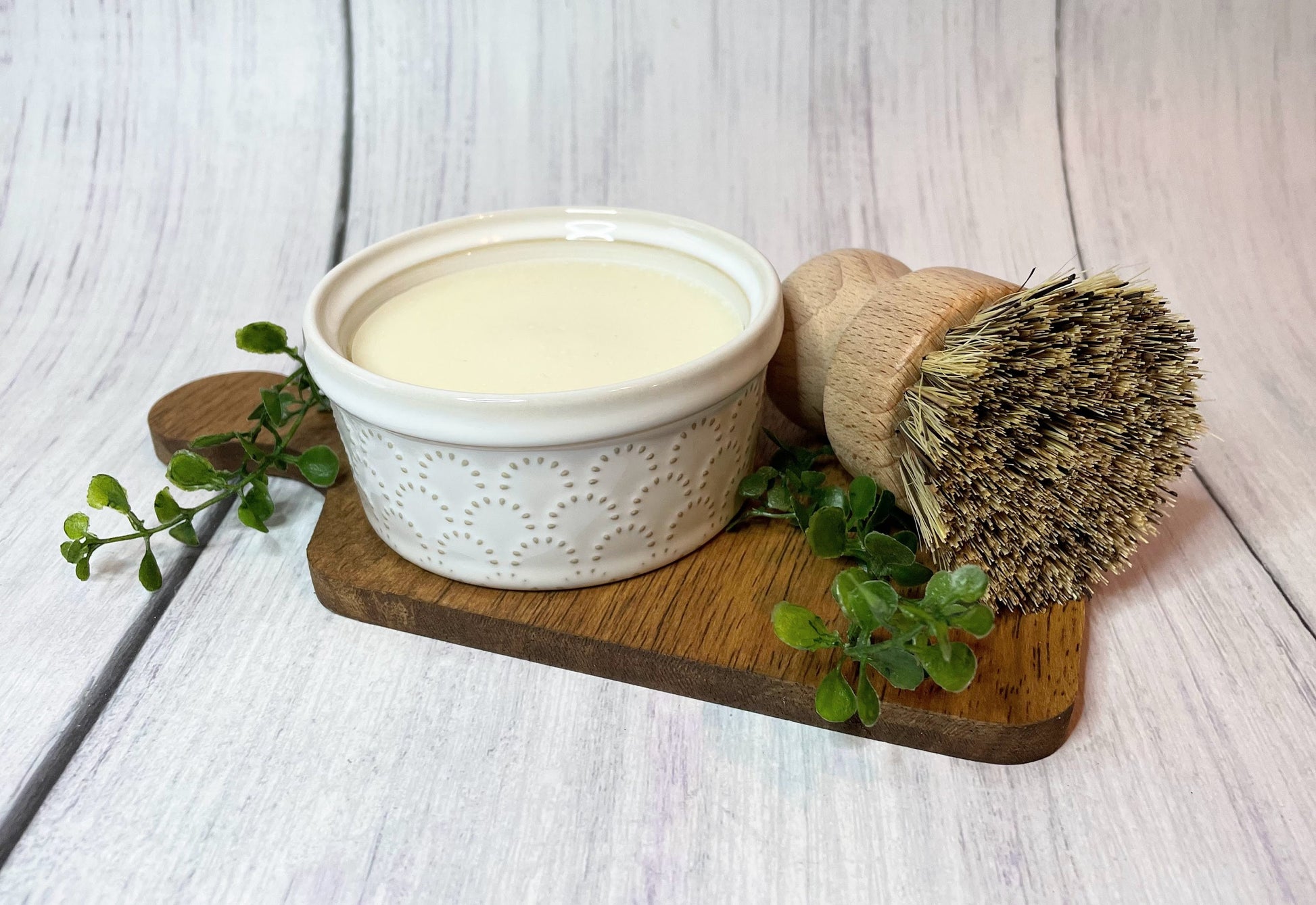 Solid Dish Soap Bar w/ Brush- Handmade Artisan Soap