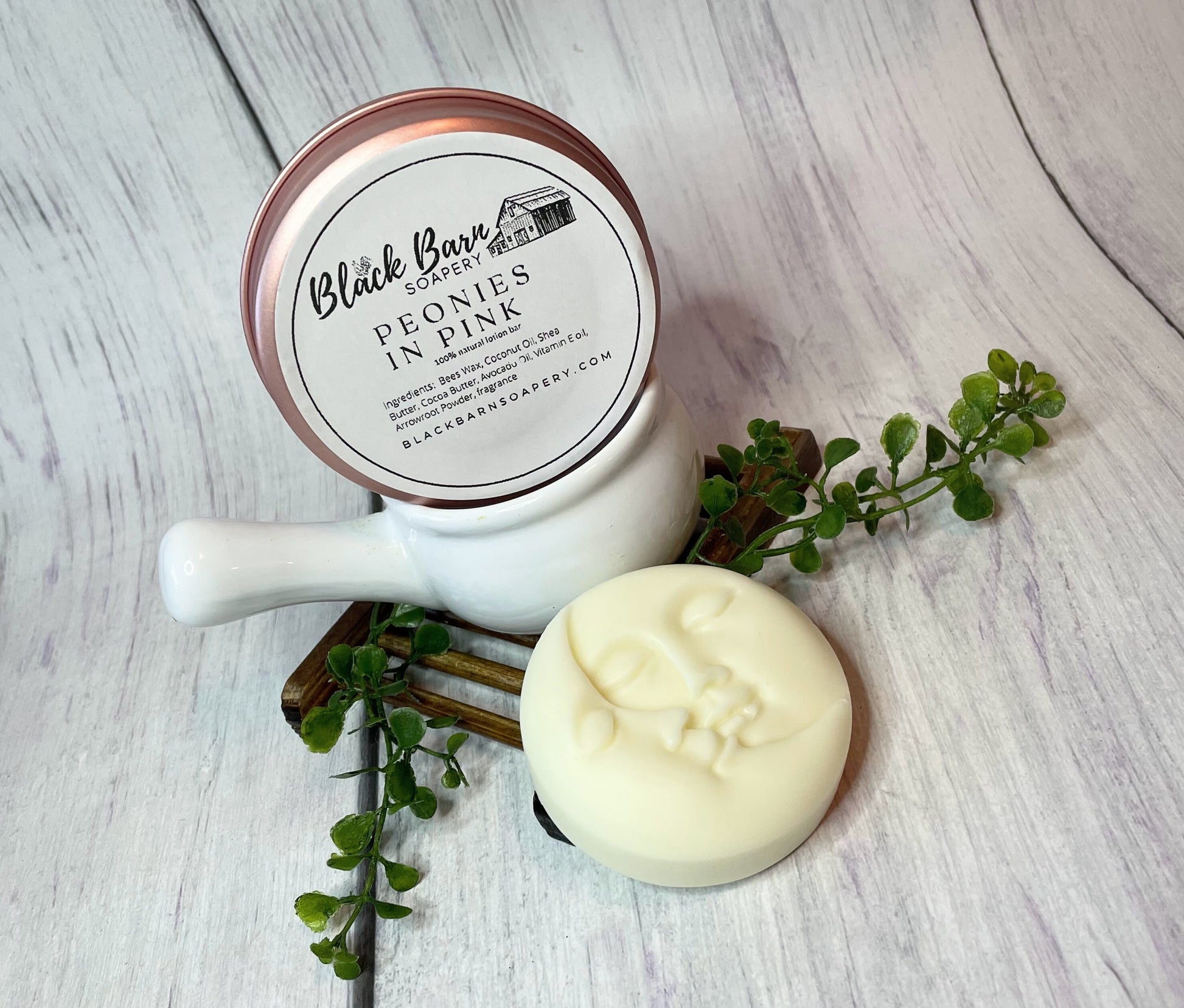 Peonies in Pink - Limited Edition All Natural - 3oz Lotion Bar