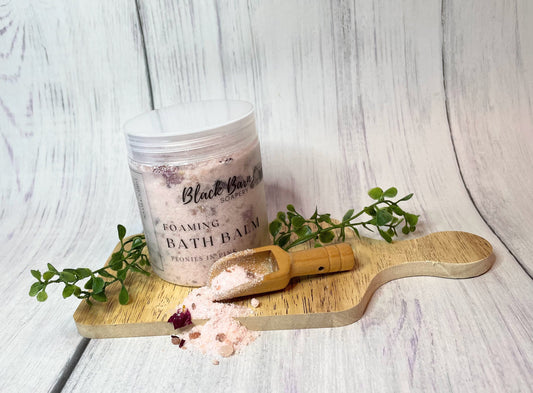 Peonies Foaming Bath Salts: Suede & Peony Scent