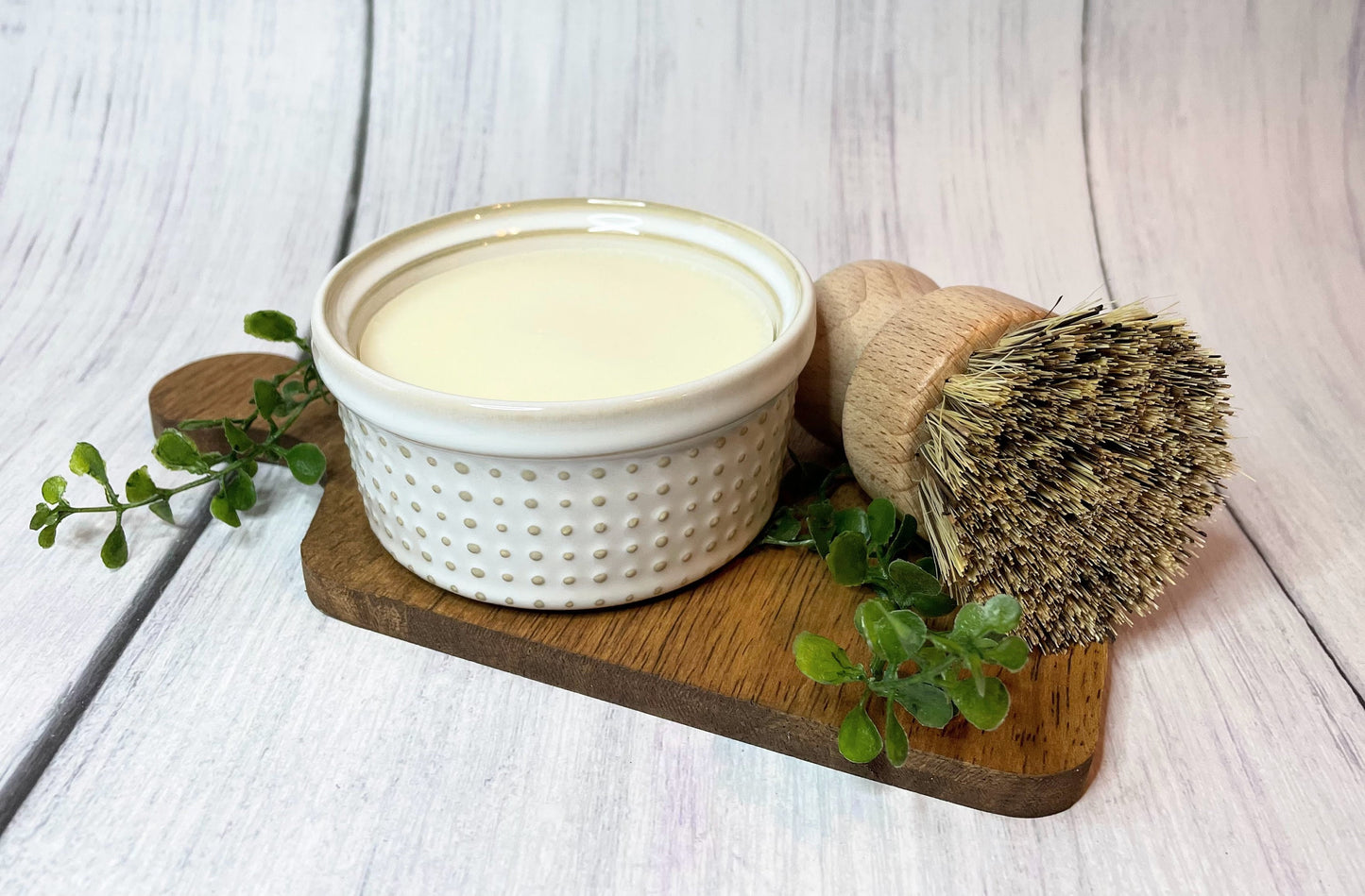 Solid Dish Soap Bar w/ Brush- Handmade Artisan Soap