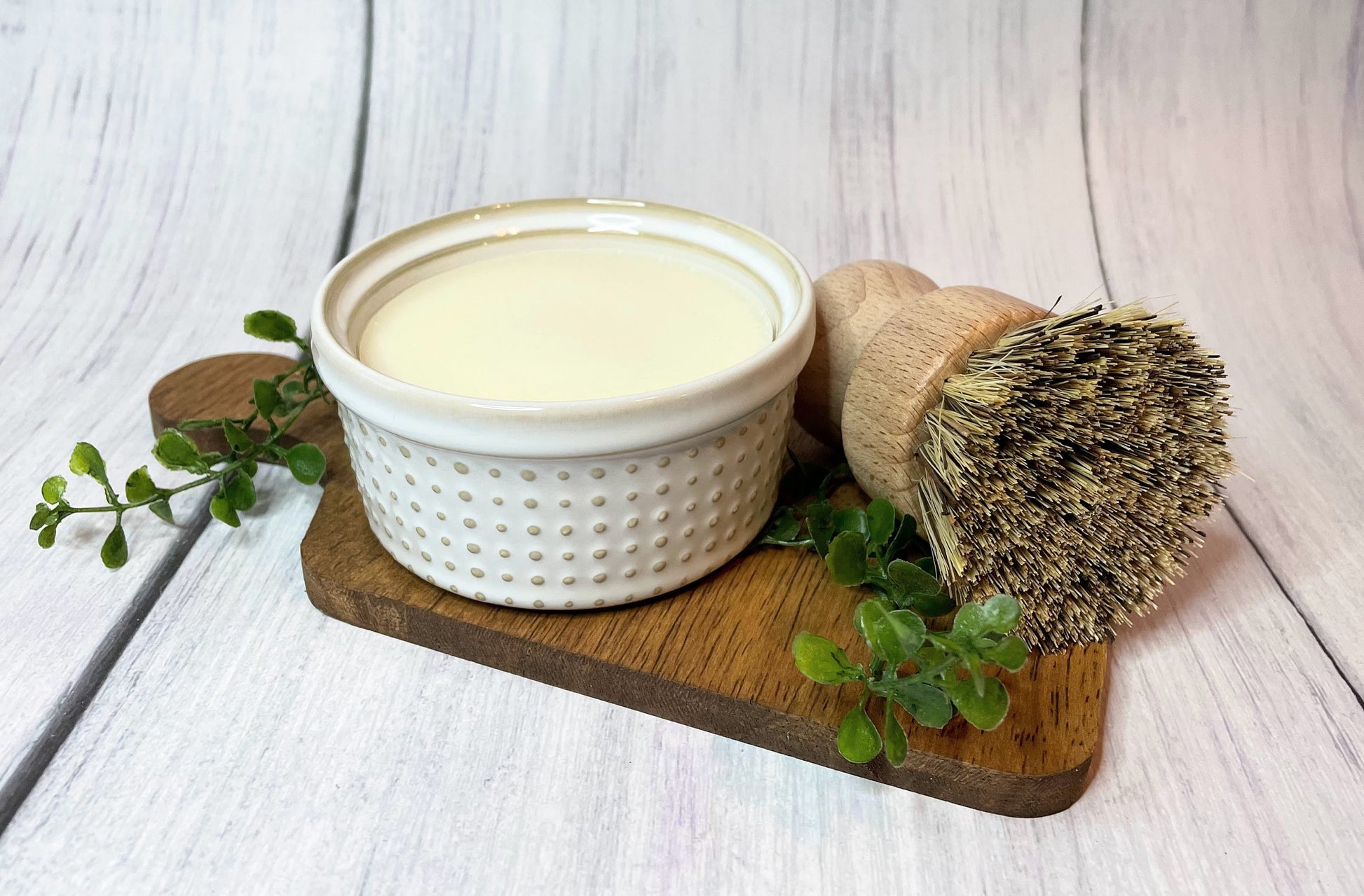 Solid Dish Soap Bar w/ Brush- Handmade Artisan Soap