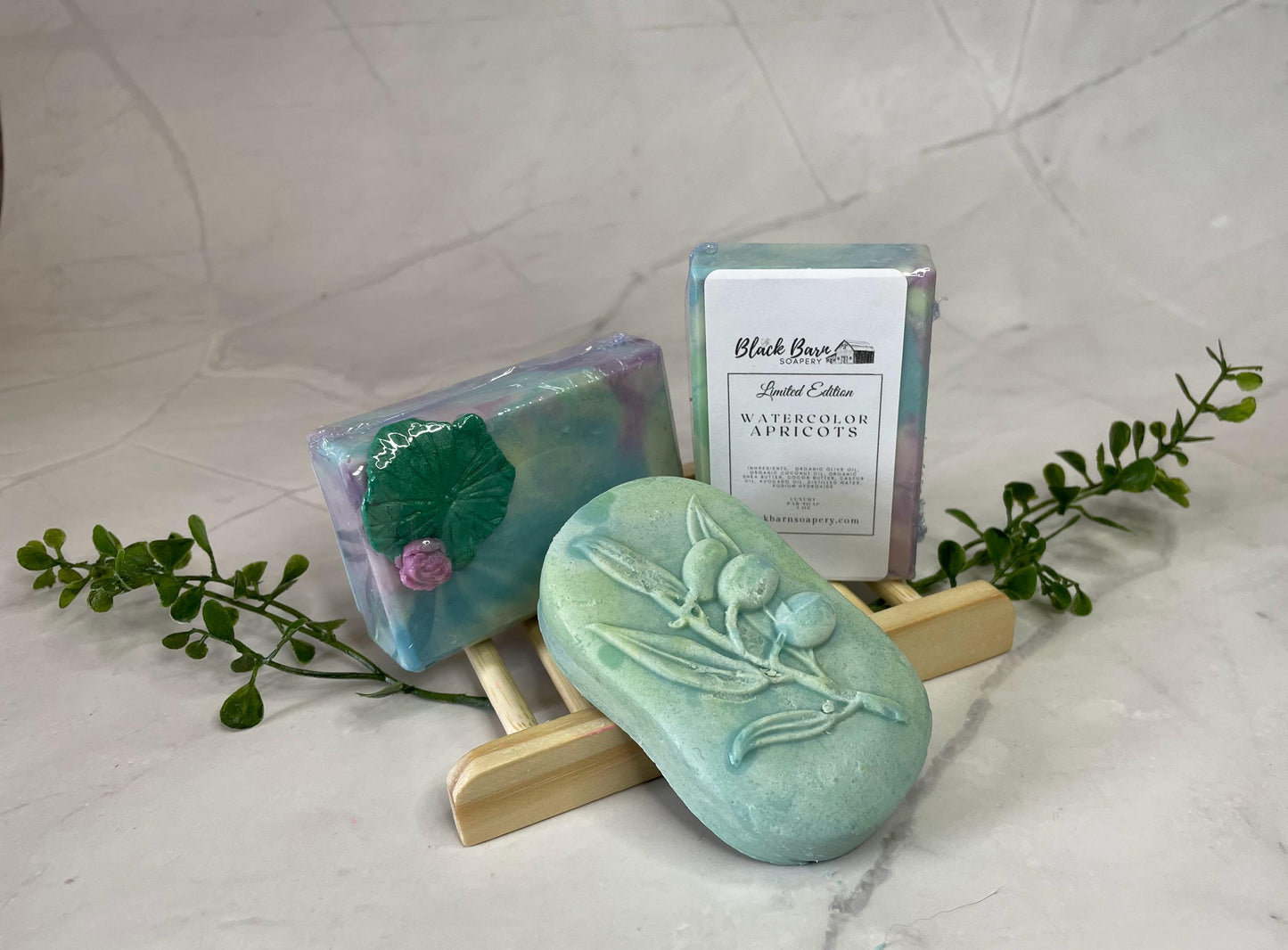 Handmade Lavender Apricot Artisan Soap - 4oz Bar