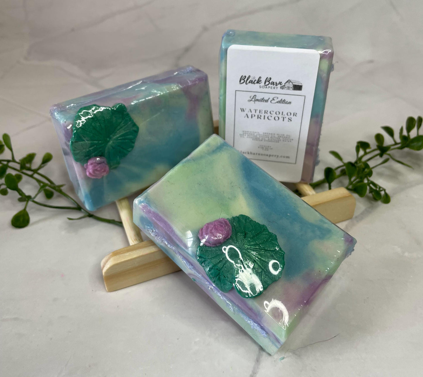 Handmade Lavender Apricot Artisan Soap - 4oz Bar