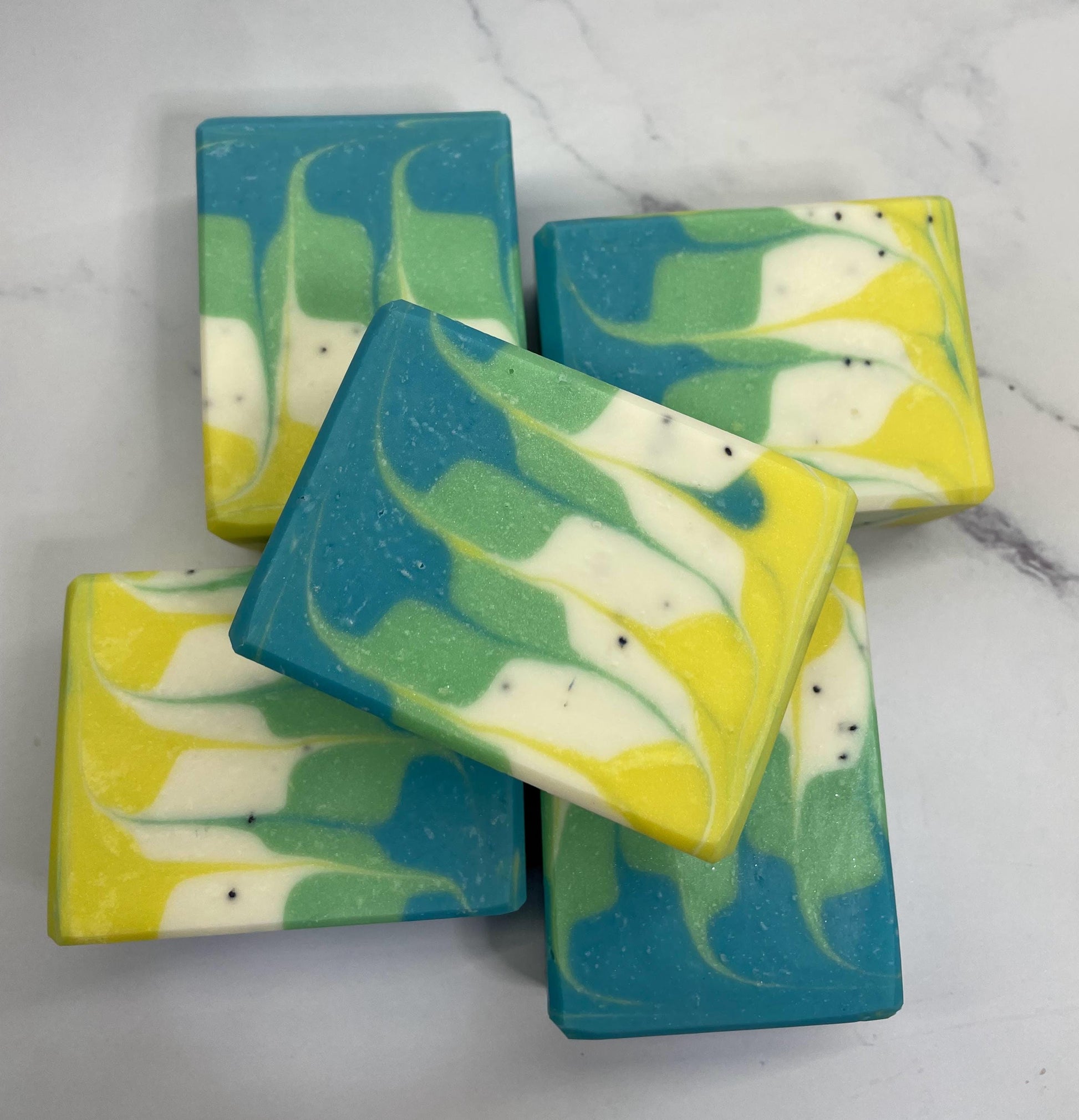 Coconut Lime Verbena Soap: Handmade Artisan Bar with Poppy Seeds